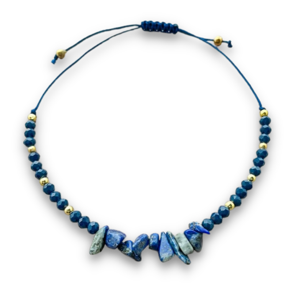 Bracelet Baroque en Lapis Lazuli "Santé & Harmonie"