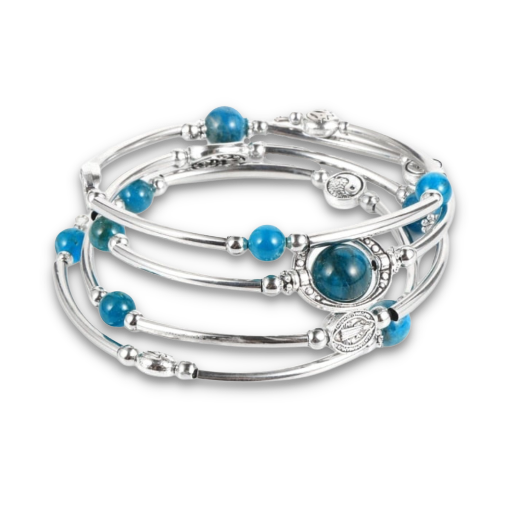 Bracelet en Apatite bleue "Communication & Relaxation"