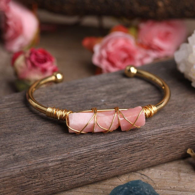 Bracelet en Opale rose "Espoir & Guérison"