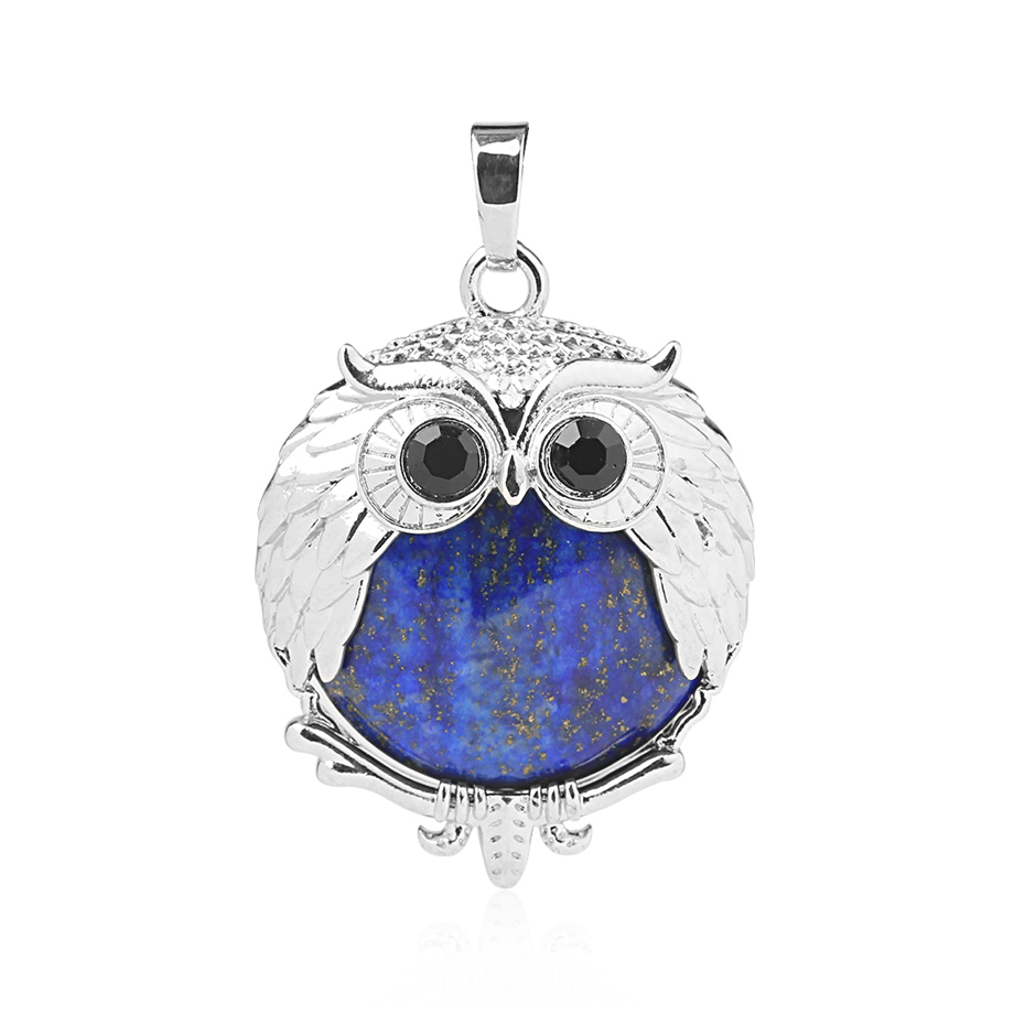 Pendentif Reiki en Lapis-Lazuli "Santé & Harmonie" - Chouette