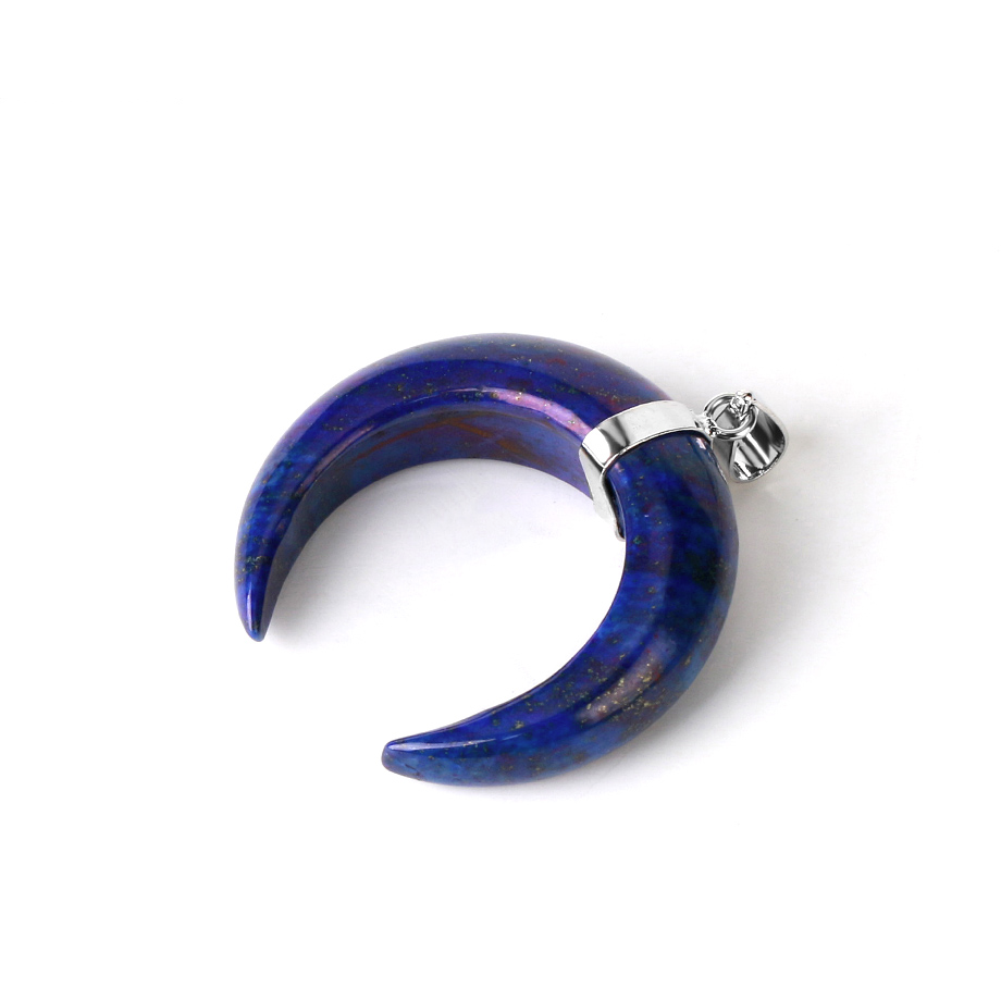 Pendentif Reiki en Lapis-Lazuli "Santé & Harmonie" - Croissant de lune